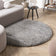 Round high-pile rug - Yves Grey