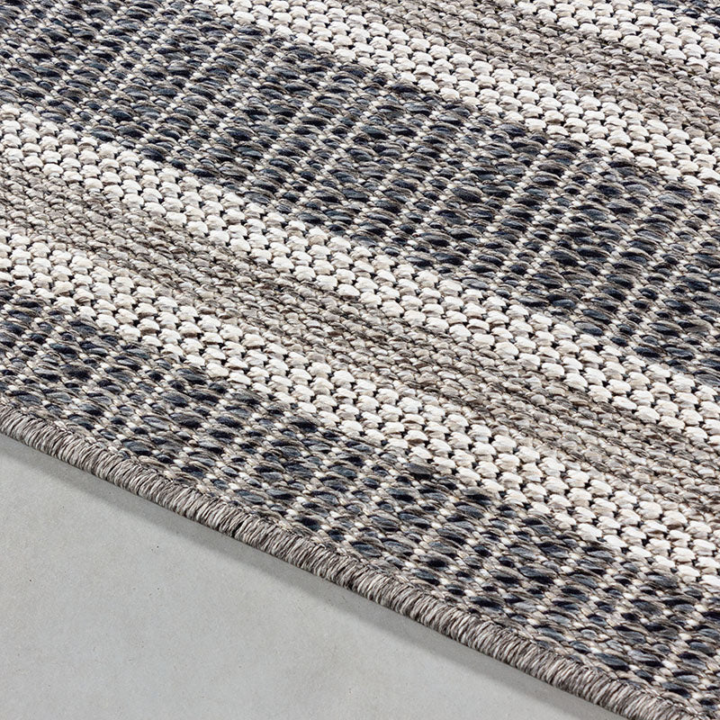 Jute Outdoor Rug - Aruba Double-Edge Grey