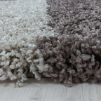 Round High-Pile Floor Rug - Tuggy Taupe
