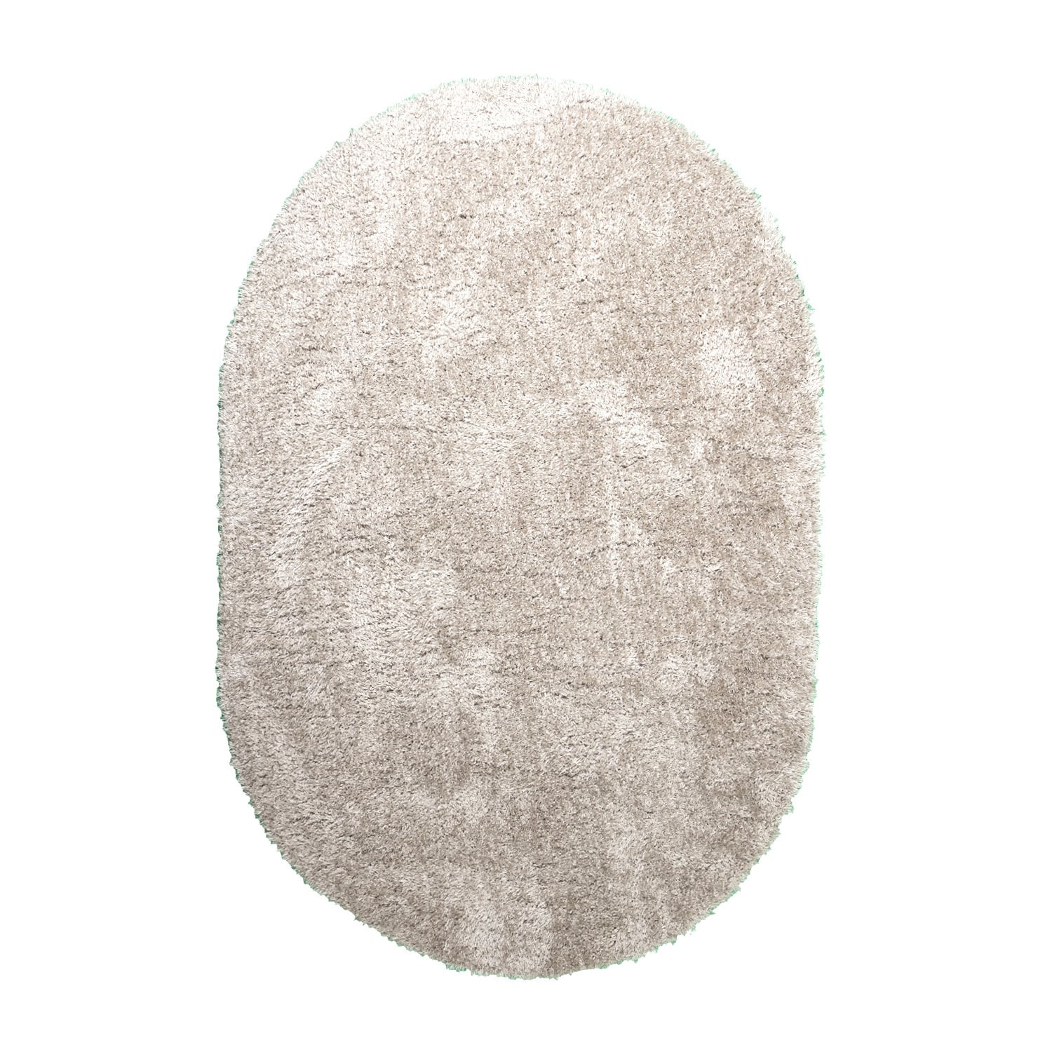Oval Shaggy Rug - Blaze Beige/Grey