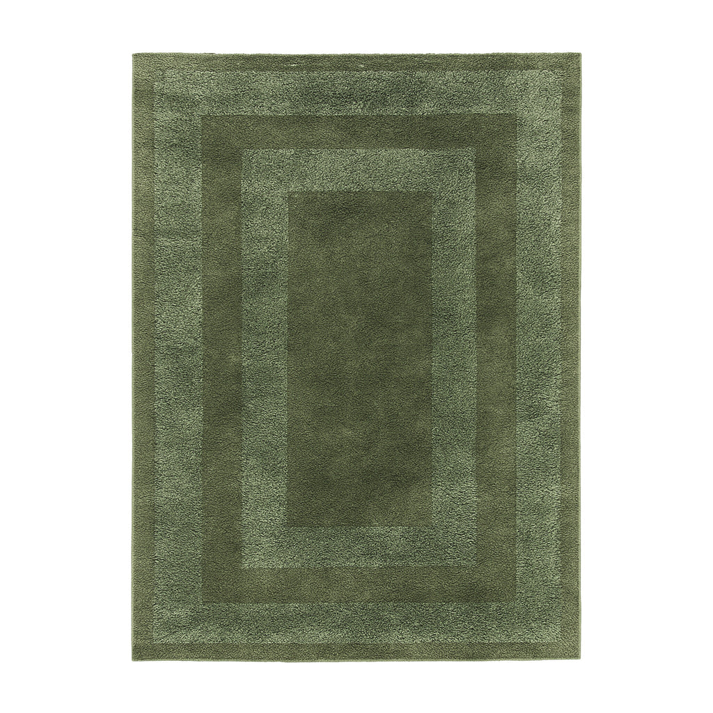 Scandinavian Rug - Lova Border Green