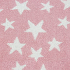 Round children's floor rug - Bambi Star Pink