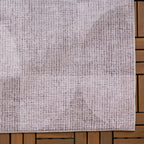 Abstract Outdoor Rug - Groovy Tiles Grey
