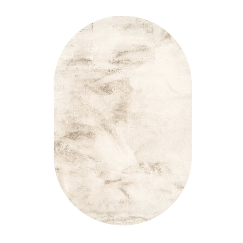 Oval High Pile Rug - Comfy Supreme Cream