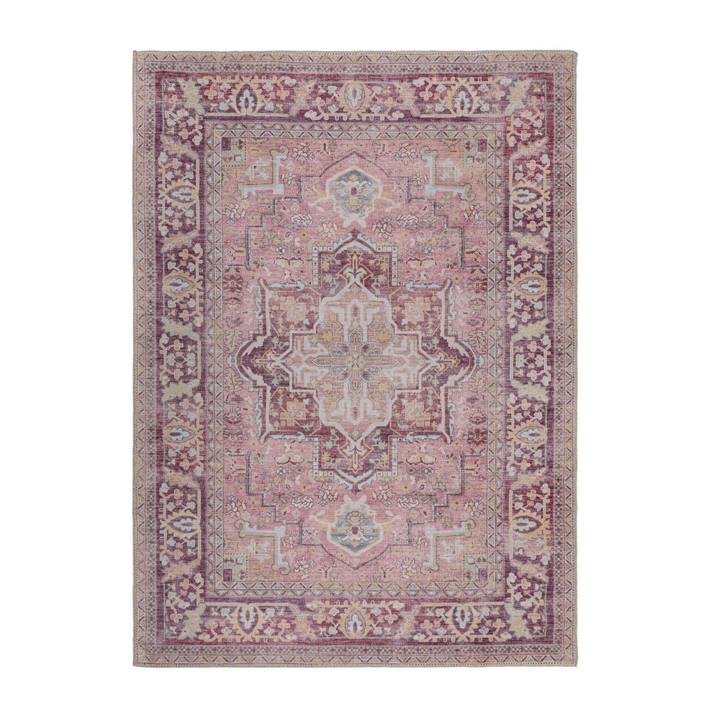 Washable floor rug - Reido Traditional Pink