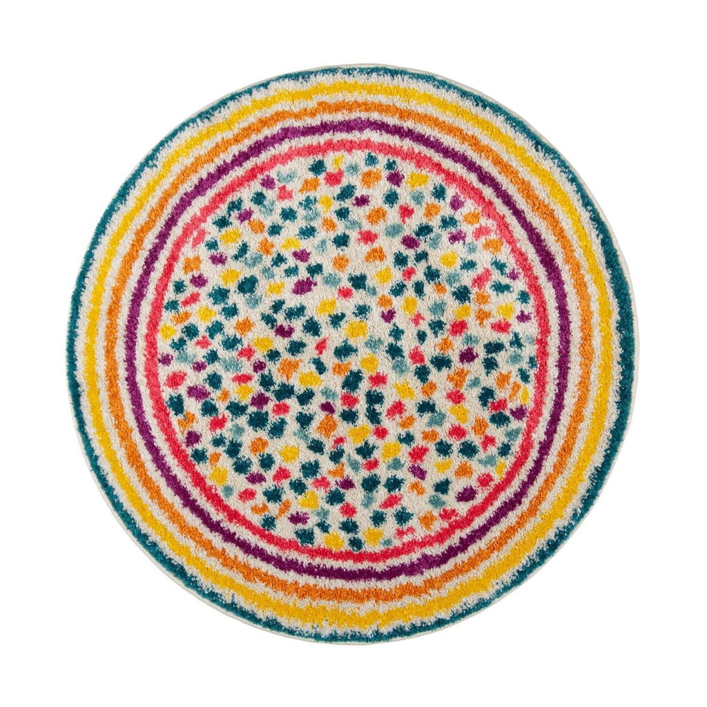 Round colorful children's floor rug - Radiso Spot Multicolor