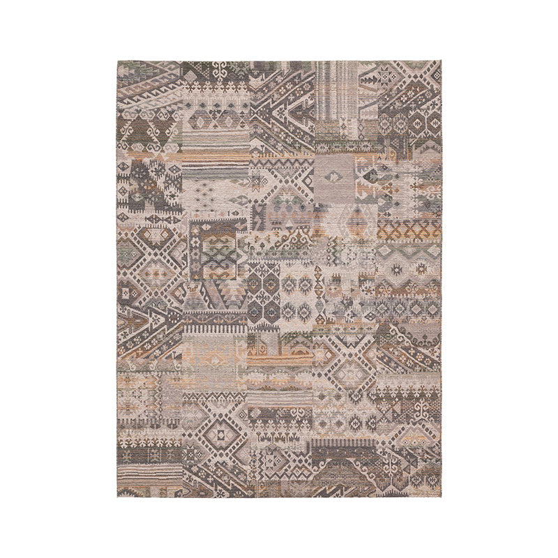 Wool patchwork floor rug - Olympus 4000 Taupe