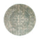 Round Vintage Rug - Spring Ethnic Green/Cream