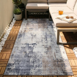 Washable Runner - Domingo Grunge Taupe/Cream