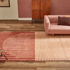 Modern wool floor rug - Fano Red