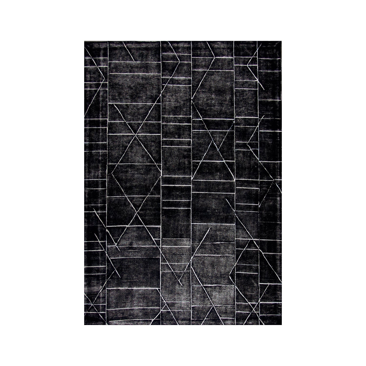 Geometric floor rug - Marcel Black