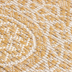 Round Outdoor Rug - Summer Azteca Yellow