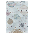 Children's Floor Rug - Fleurtje Planets White