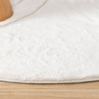 Round High Pile Rug - Carvy Arches Cream