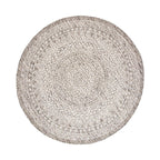 Round Outdoor Rug - Summer Azteca Light Grey