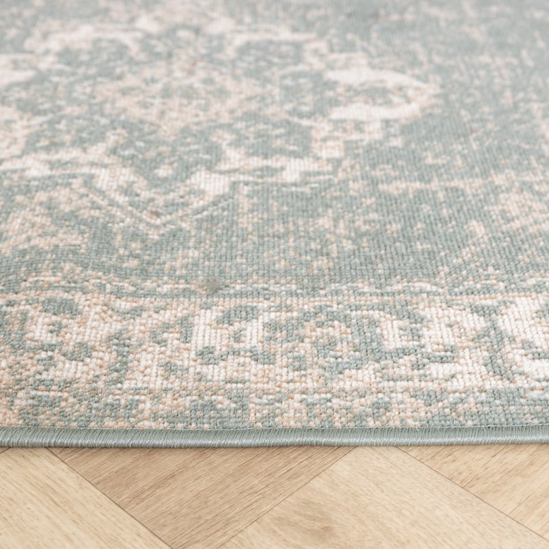 Vintage Runner Rug - Spring Medallion Green/Cream