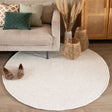 Round Wool Rug - Wise White