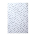 Soft geometric floor rug - Vellion Maze White/Silver