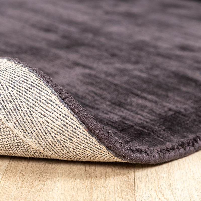 Round Viscose Rug - Pearl DonkerBrown