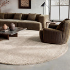 Round wool rug - Leone Cream