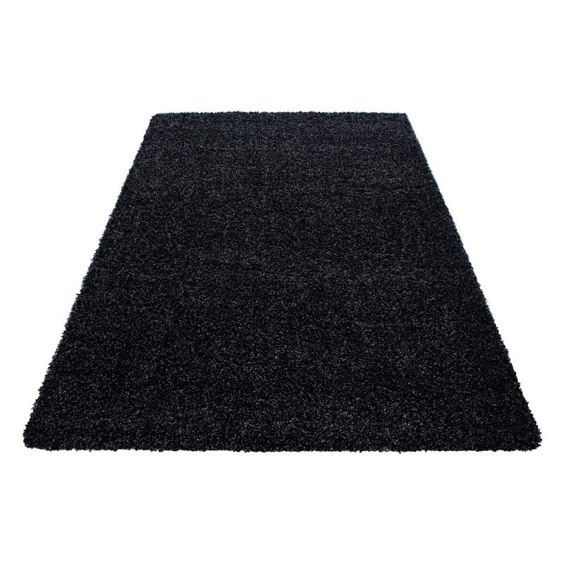High-Pile Floor Rug - Sade Black