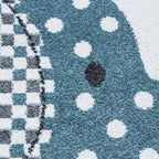 Children's floor rug - Anna Elephant Umbrella Blue