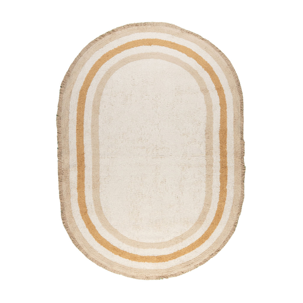 Oval washable children's rug - Milo Beige