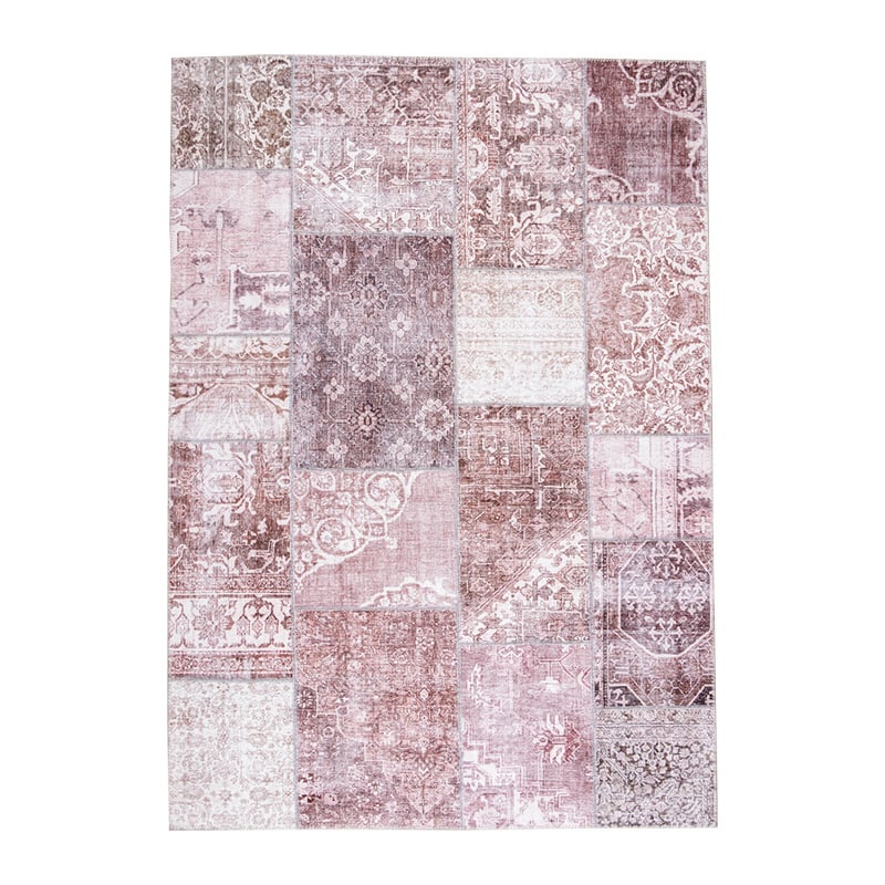 Patchwork Rug - Lago Red/Pink