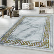 Modern Floor Rug - Marble Edge Grey/Gold