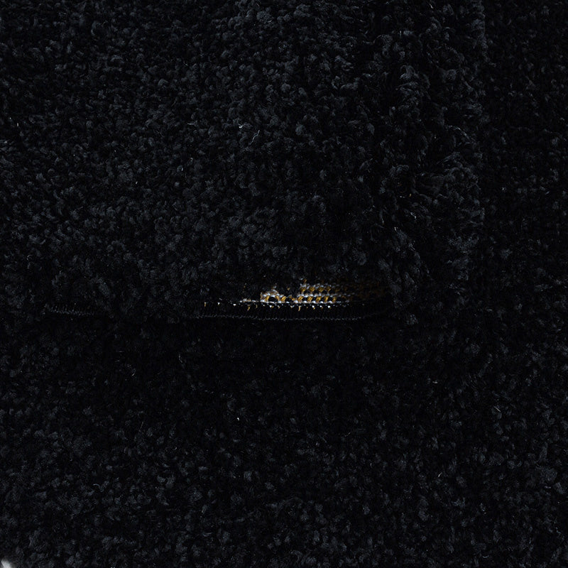 High-pile floor rug - Softy Black