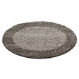 Round High-pile Rug - Edge Taupe