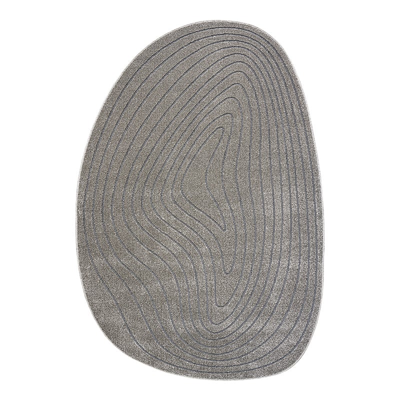 Organic floor rug - Vince 7131 Dark Grey
