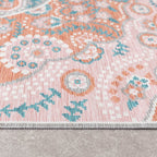 Bohemian Outdoor Rug - Vedra Medallion Pink