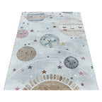 Children's Floor Rug - Fleurtje Planets White