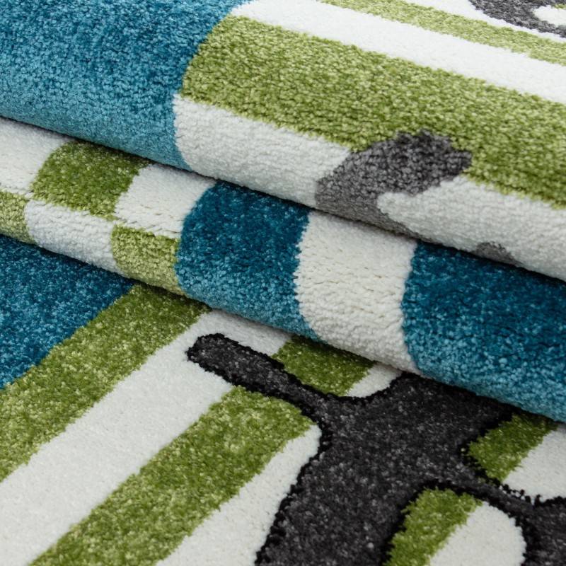Children's Floor Rug - Mila Pirate Blue/Green