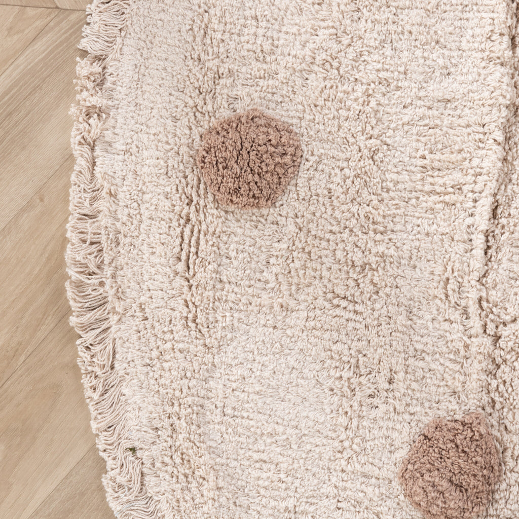 Round Kids’ Rug – Lou Dots Taupe