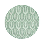 Round Outdoor Rug - Summer Leaves Green