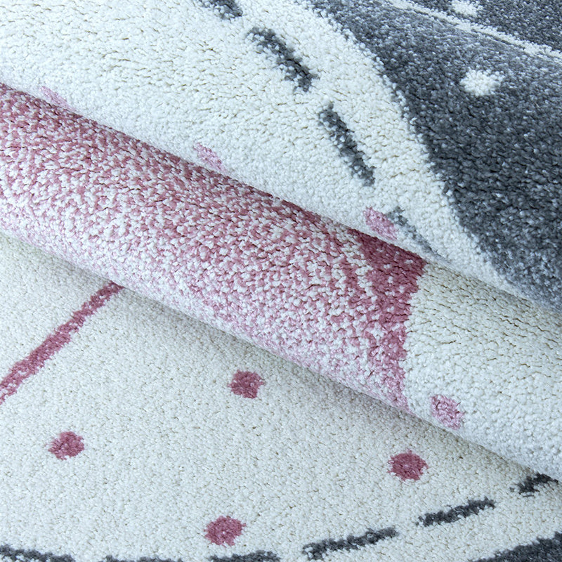 Children's Floor Rug - Amber Flamingo Pink