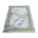 Modern Floor Rug - Marble Edge Grey/Gold