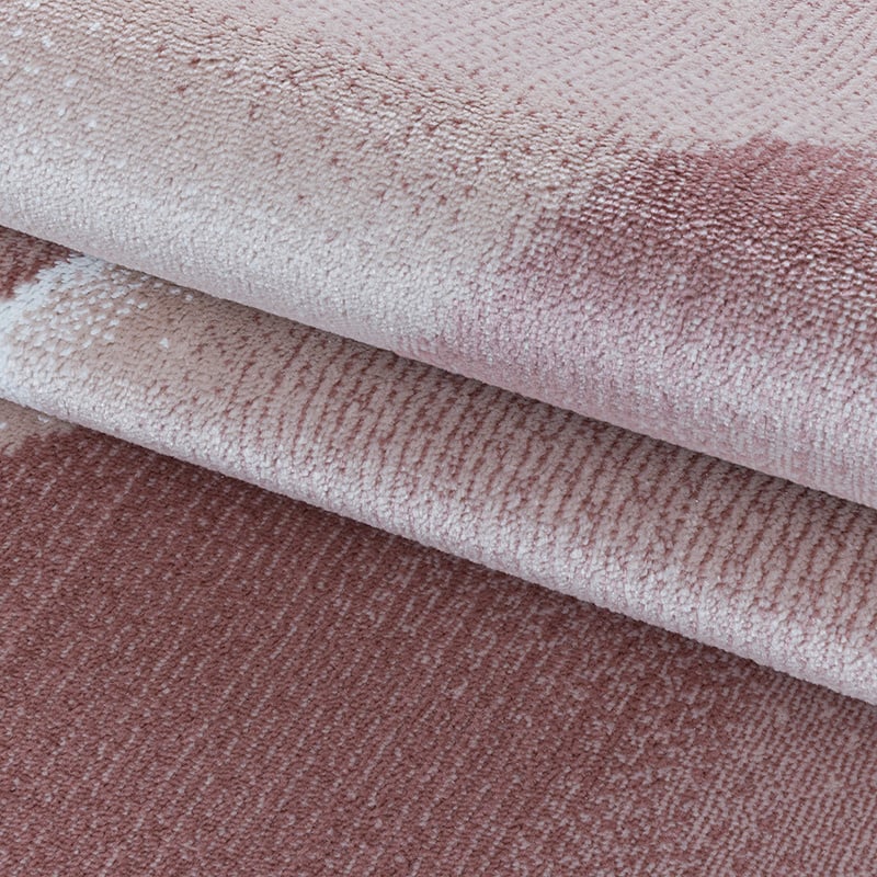 Modern floor rug - Streaky Lines Pink