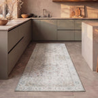 Washable Runner - Domingo Mandala White
