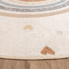 Round Washable Kids Rug - Ravi Rainbow Multicolour