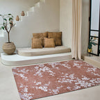 Floral floor rug - Sakura Copper Pink 9371