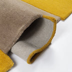 Abstract Floor Rug - Stracto Collage Ochre Yellow