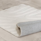 Bathroom Rug - Cassie Shapes White