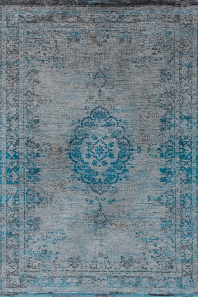 Vintage floor rug - The Fading World Grey/Turquoise 8255