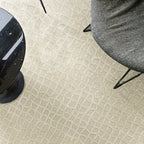 Round modern floor rug - Structures Trammel 9245