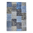 Patchwork floor rug - Delany Gray/Blue