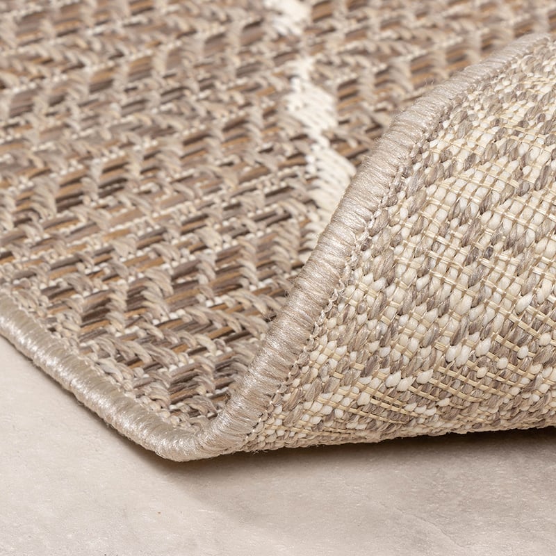 Jute Outdoor Rug - Fora Lines Natural