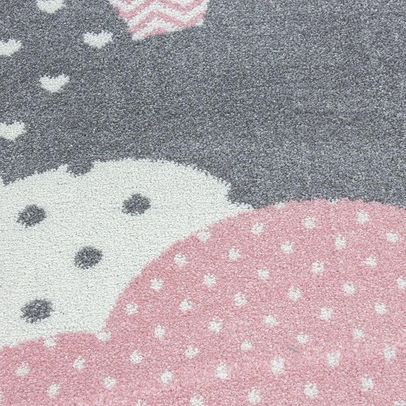 Children's floor rug - Bambi Clouds Pink